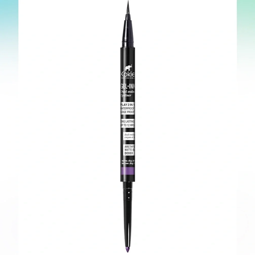 X2 Kokie Professional 2-n-1 Gel-Ink Dual Ended Eyeconic Eyeliner: Amethyst+Black